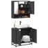 Juego de muebles de baño 2 pzas madera contrachapada