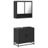 Juego de muebles de baño 2 pzas madera contrachapada