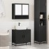 Juego de muebles de baño 2 pzas madera contrachapada