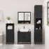 Juego de muebles de baño 2 pzas madera contrachapada