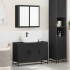 Juego de muebles de baño 2 pzas madera contrachapada