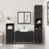 Juego de muebles de baño 2 pzas madera contrachapada