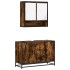 Set de muebles baño 2 pzas madera contrachapada roble