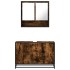 Set de muebles baño 2 pzas madera contrachapada roble
