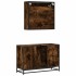 Set de muebles baño 2 pzas madera contrachapada roble