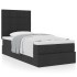 Cama otomana con colchón negra 90x200 cm