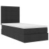 Cama otomana con colchón negra 90x200 cm