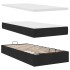 Cama otomana con colchón negra 90x200 cm