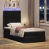 Estructura cama otomana colchón tela negro 90x200