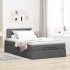 Cama otomana con colchón gris oscuro 120x200 cm