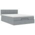 Cama otomana con colchón gris claro 140x190 cm