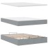 Cama otomana con colchón gris claro 140x190 cm