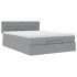 Cama otomana con colchón gris claro 140x190 cm