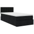 Cama otomana con colchón tela negra 100x200