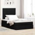 Estructura cama otomana colchón tela negro