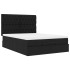 Estructura cama otomana colchón tela negro