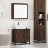 Set de muebles baño 2 pzas madera contrachapada marrón