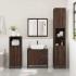 Set de muebles baño 2 pzas madera contrachapada marrón