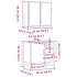 Set de muebles baño 2 pzas madera contrachapada marrón