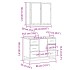 Set de muebles de baño 2 pzas madera contrachapada gris