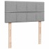 Estructura de cama otomana con colchón tela gris claro
