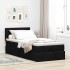 Estructura cama otomana colchón tela negra 90x190