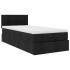 Estructura cama otomana colchón tela negra 90x190
