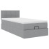 Cama otomana con colchón gris claro 90x200 cm