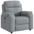 Sillón reclinable de masaje de tela gris