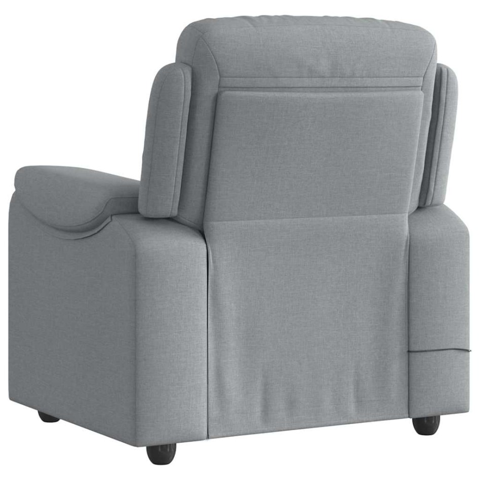 Sillón reclinable de masaje de tela gris