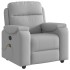 Sillón de masaje reclinable de tela gris