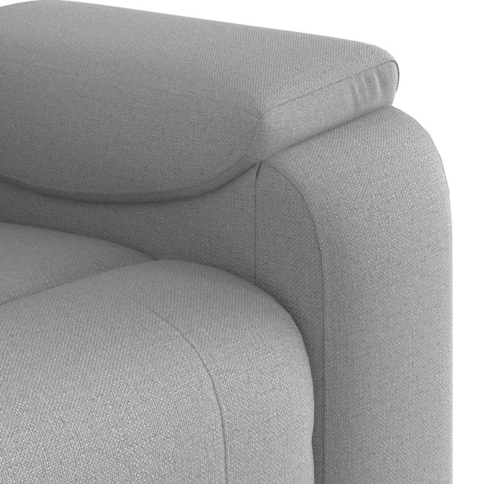 Sillón de masaje reclinable de tela gris