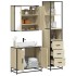 Set de muebles de baño 3 pzas madera contrachapada roble