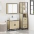 Set de muebles de baño 3 pzas madera contrachapada roble