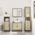 Set de muebles de baño 3 pzas madera contrachapada roble