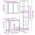 Set de muebles de baño 3 pzas madera contrachapada roble