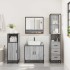 Set de muebles de baño 3 pzas madera contrachapada gris