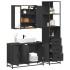 Juego de muebles de baño 3 pzas madera contrachapada