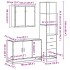 Juego de muebles de baño 3 pzas madera contrachapada
