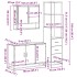 Set de muebles baño 3 pzas madera contrachapada roble