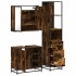 Set de muebles baño 3 pzas madera contrachapada roble
