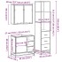 Set de muebles baño 3 pzas madera contrachapada roble