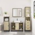 Set de muebles de baño 3 pzas madera contrachapada roble