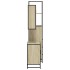 Set de muebles de baño 3 pzas madera contrachapada roble