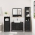 Juego de muebles de baño 3 pzas madera contrachapada