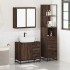 Set de muebles baño 3 pzas madera contrachapada roble