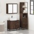 Set de muebles baño 3 pzas madera contrachapada roble