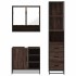 Set de muebles baño 3 pzas madera contrachapada roble