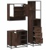 Set de muebles baño 3 pzas madera contrachapada roble