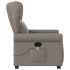 Sillón de masaje reclinable de tela gris